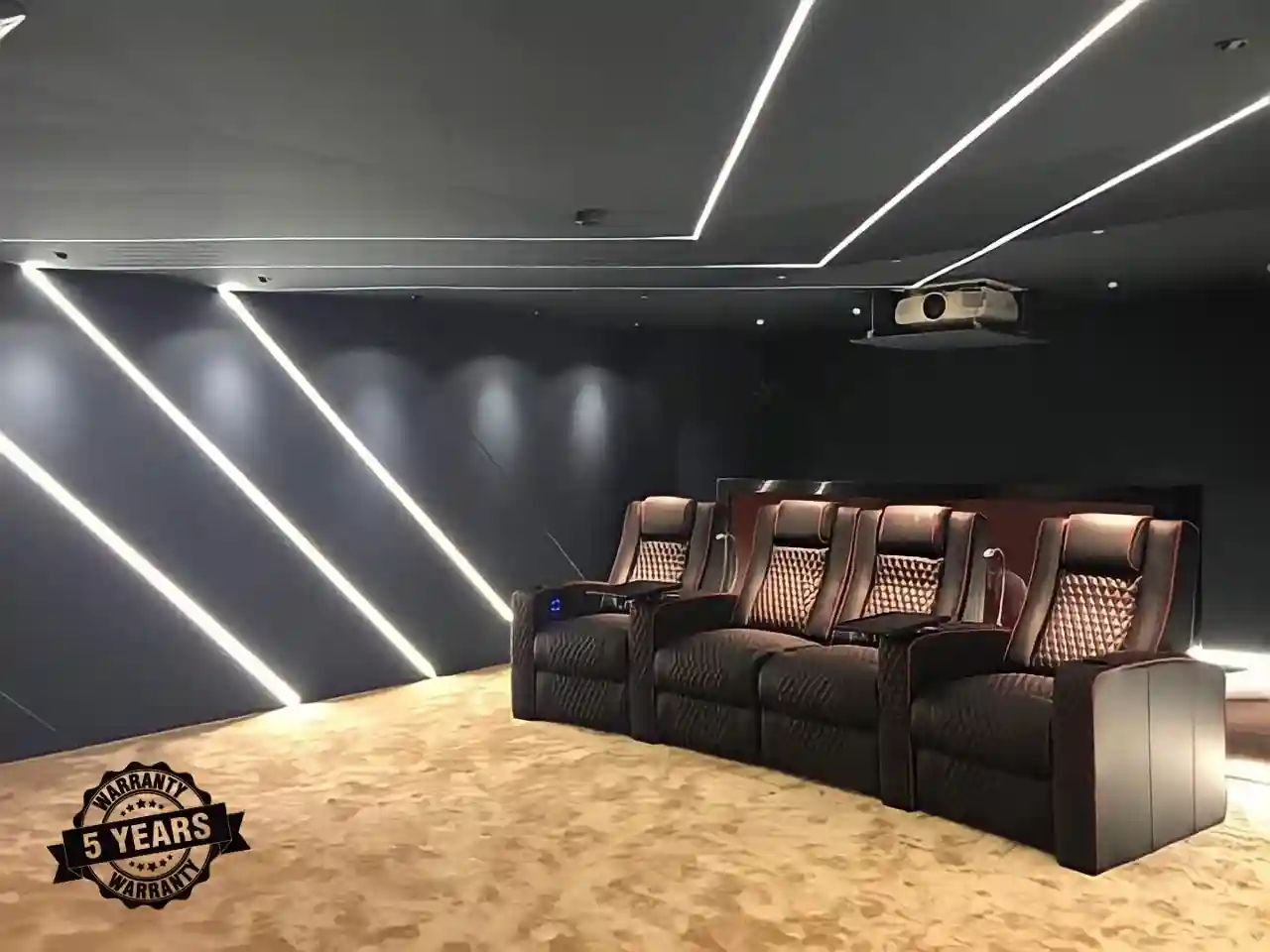 Recliner with Sofa Installed by Gauri Creations